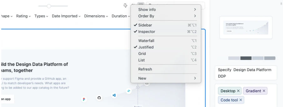 Capture visualization options.